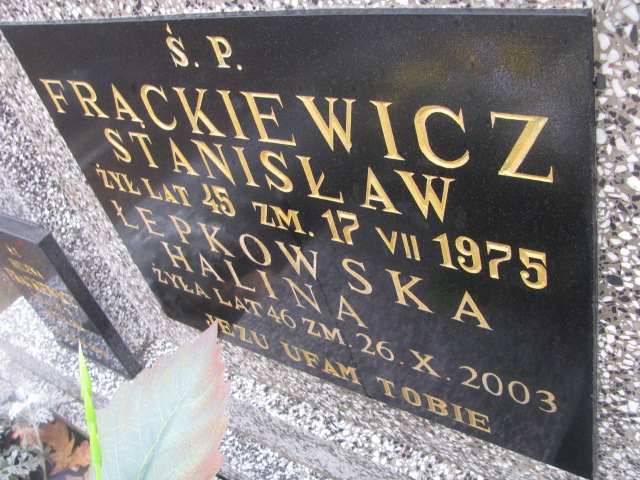 Helena FRĄCKIEWICZ 1931 Ełk - Grobonet - Wyszukiwarka osób pochowanych