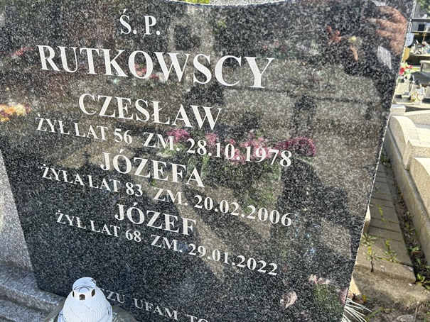 Józef Rutkowski 1953 Ełk - Grobonet - Wyszukiwarka osób pochowanych