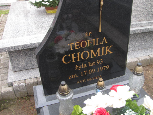 Teofila CHOMIK 1887 Ełk - Grobonet - Wyszukiwarka osób pochowanych