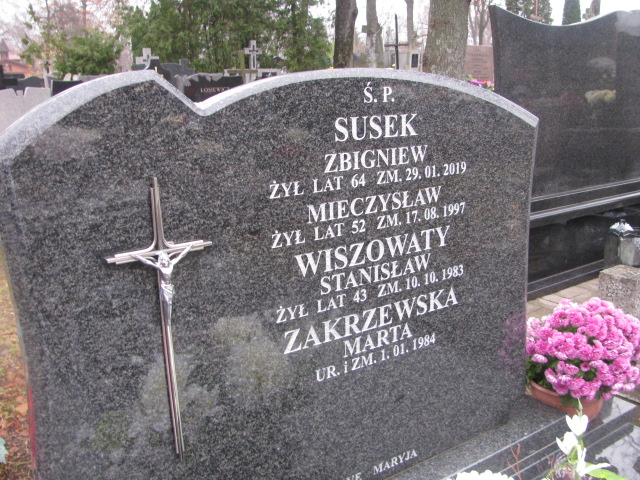 Zbigniew SUSEK 1955 Ełk - Grobonet - Wyszukiwarka osób pochowanych