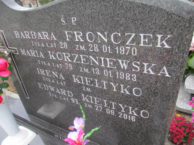 Barbara Fronczek 1941 Ełk - Grobonet - Wyszukiwarka osób pochowanych