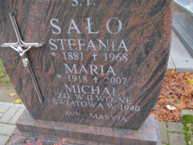 Maria Sało 1918 Ełk - Grobonet - Wyszukiwarka osób pochowanych
