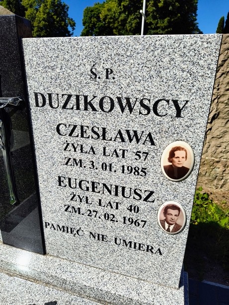 Czesława DUZIKOWSKA 1928 Ełk - Grobonet - Wyszukiwarka osób pochowanych