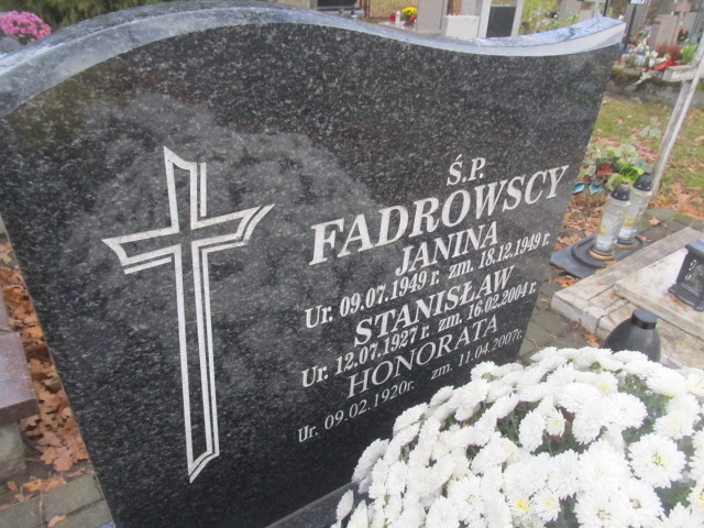 Janina FADROWSKA 1949 Ełk - Grobonet - Wyszukiwarka osób pochowanych