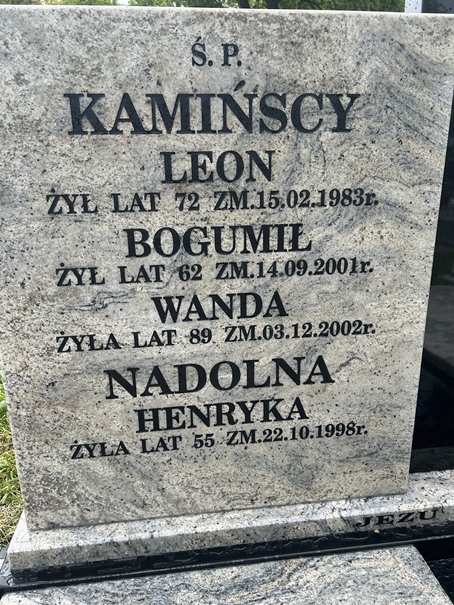 Bogumił Kamiński 1939 Ełk - Grobonet - Wyszukiwarka osób pochowanych