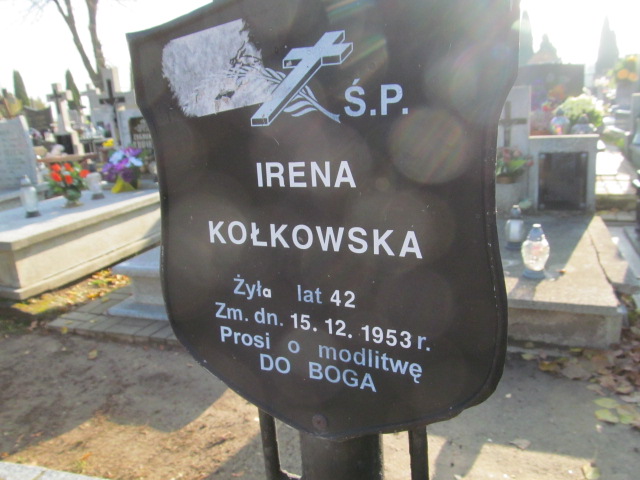 Irena KOŁKOWSKA Ełk - Grobonet - Wyszukiwarka osób pochowanych