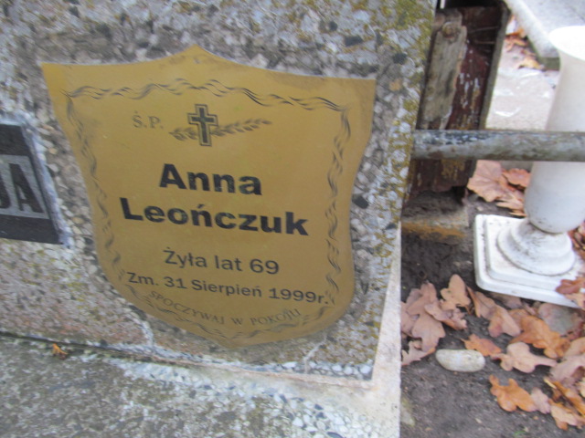 Anna LEOŃCZUK 1930 Ełk - Grobonet - Wyszukiwarka osób pochowanych