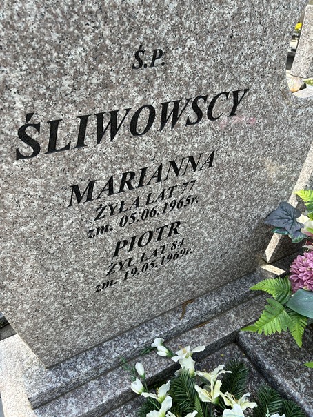 Piotr ŚLIWOWSKI 1885 Ełk - Grobonet - Wyszukiwarka osób pochowanych