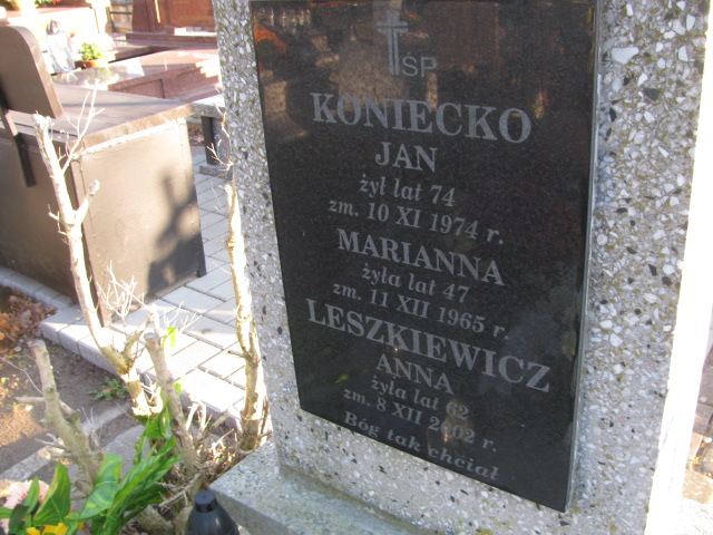 Anna LESZKIEWICZ 1940 Ełk - Grobonet - Wyszukiwarka osób pochowanych