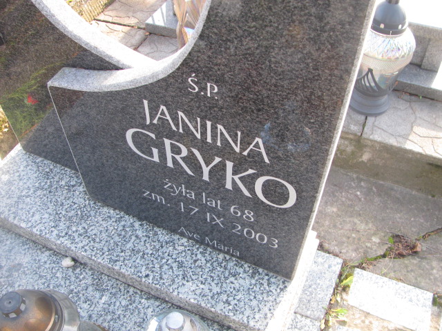 Janina GRYKO 1935 Ełk - Grobonet - Wyszukiwarka osób pochowanych