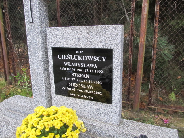 Stefan CIEŚLUKOWSKI 1926 Ełk - Grobonet - Wyszukiwarka osób pochowanych