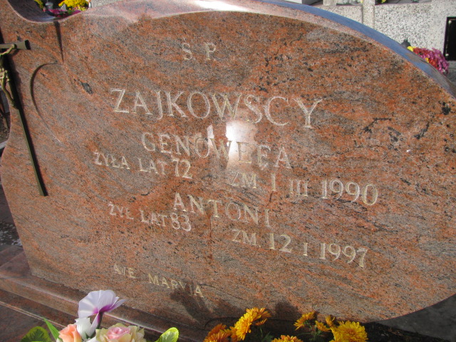 Antoni ZAJKOWSKI 1914 Ełk - Grobonet - Wyszukiwarka osób pochowanych