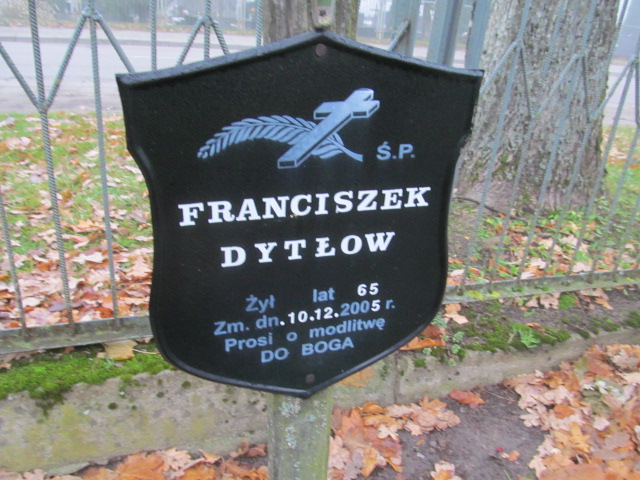 Franiszek Dytłow 1940 Ełk - Grobonet - Wyszukiwarka osób pochowanych