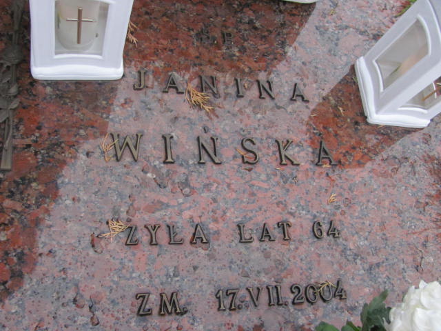 Janina Wińska 1940 Ełk - Grobonet - Wyszukiwarka osób pochowanych