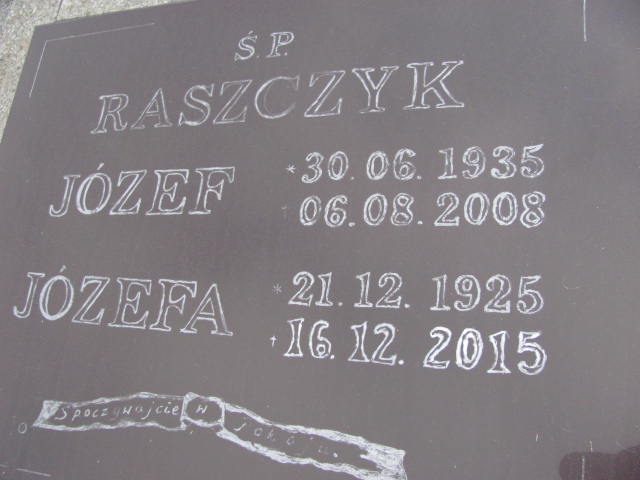 Józefa RASZCZYK 1925 Ełk - Grobonet - Wyszukiwarka osób pochowanych