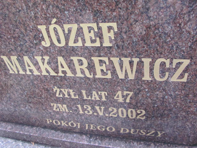 Józef MAKAREWICZ 1955 Ełk - Grobonet - Wyszukiwarka osób pochowanych