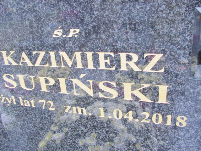 Kazimierz SUPIŃSKI 1946 Ełk - Grobonet - Wyszukiwarka osób pochowanych