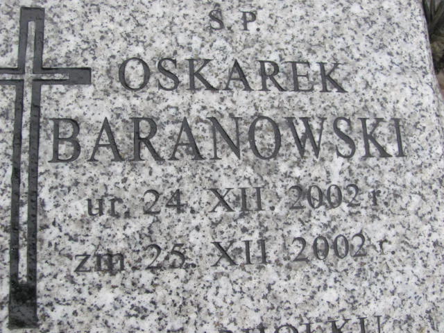 Oskar BARANOWSKI 2002 Ełk - Grobonet - Wyszukiwarka osób pochowanych