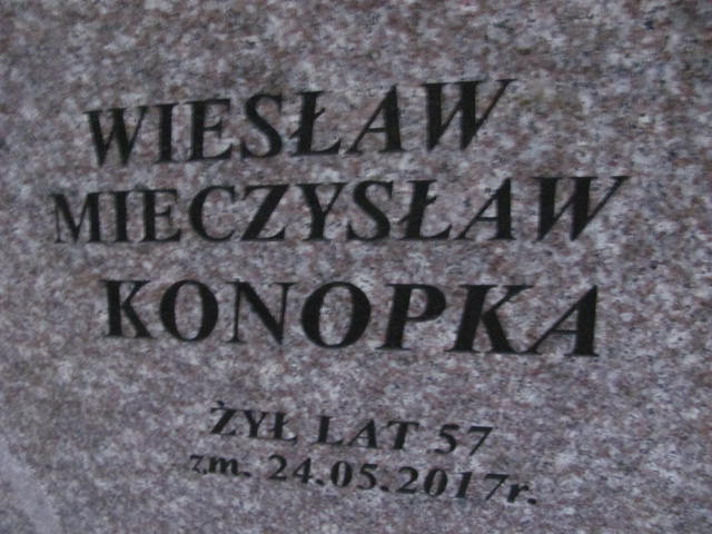 Wiesław KONOPKA 1960 Ełk - Grobonet - Wyszukiwarka osób pochowanych