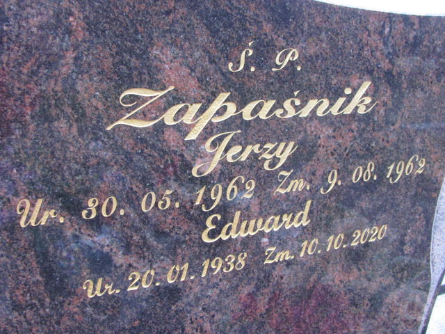 Jerzy Zapaśnik 1962 Ełk - Grobonet - Wyszukiwarka osób pochowanych