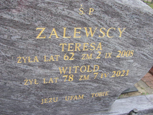 Teresa ZALEWSKA 1946 Ełk - Grobonet - Wyszukiwarka osób pochowanych