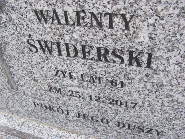 Walenty ŚWIDERSKI 1955 Ełk - Grobonet - Wyszukiwarka osób pochowanych