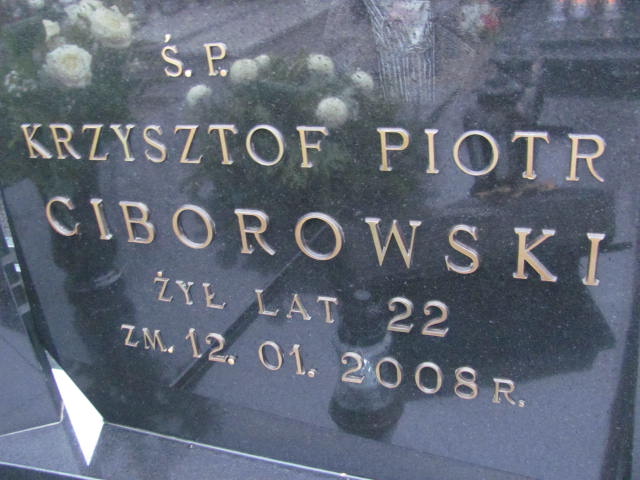 Krzysztof CIBOROWSKI 1985 Ełk - Grobonet - Wyszukiwarka osób pochowanych