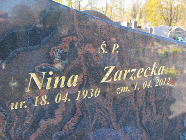Nina ZARZECKA 1930 Ełk - Grobonet - Wyszukiwarka osób pochowanych