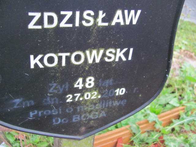 Zdzisław KOTOWSKI 1962 Ełk - Grobonet - Wyszukiwarka osób pochowanych