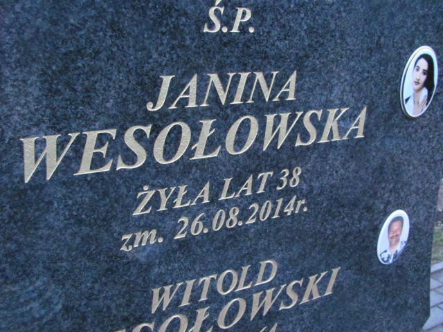 Janina WESOŁOWSKA 1976 Ełk - Grobonet - Wyszukiwarka osób pochowanych