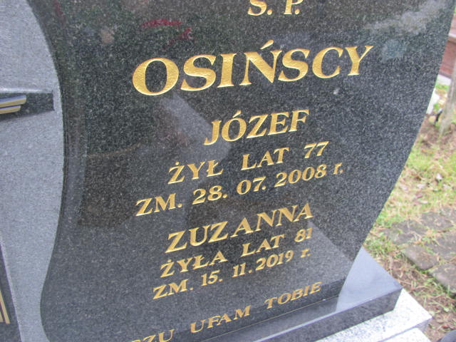 Zuzanna OSIŃSKA 1938 Ełk - Grobonet - Wyszukiwarka osób pochowanych