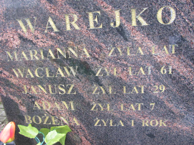Adam WAREJKO Ełk - Grobonet - Wyszukiwarka osób pochowanych