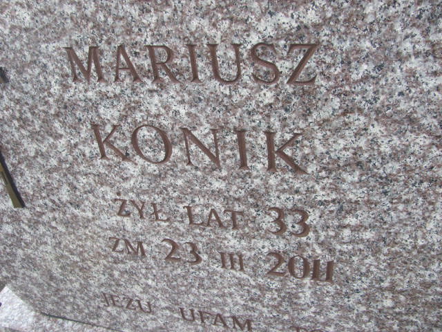 Mariusz KONIK 1978 Ełk - Grobonet - Wyszukiwarka osób pochowanych