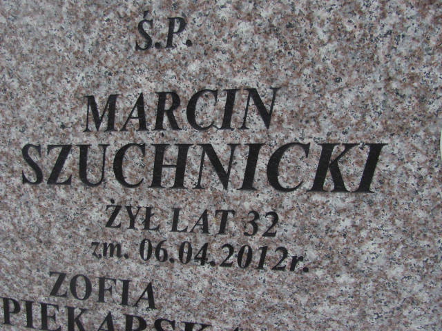 Marcin SZUCHNICKI 1980 Ełk - Grobonet - Wyszukiwarka osób pochowanych