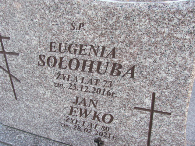 Eugenia SOŁOHUBA 1943 Ełk - Grobonet - Wyszukiwarka osób pochowanych