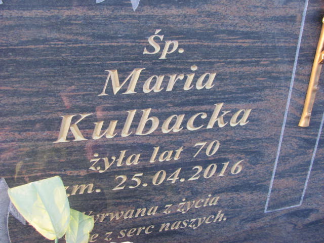 Maria KULBACKA 1946 Ełk - Grobonet - Wyszukiwarka osób pochowanych