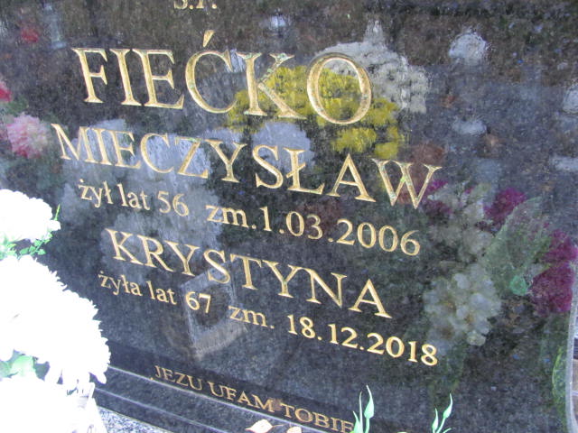 Krystyna FIEĆKO 1951 Ełk - Grobonet - Wyszukiwarka osób pochowanych