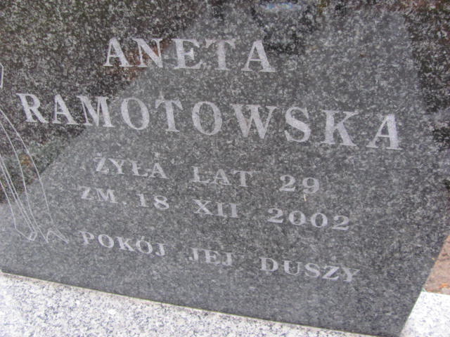 Aneta RAMOTOWSKA 1973 Ełk - Grobonet - Wyszukiwarka osób pochowanych