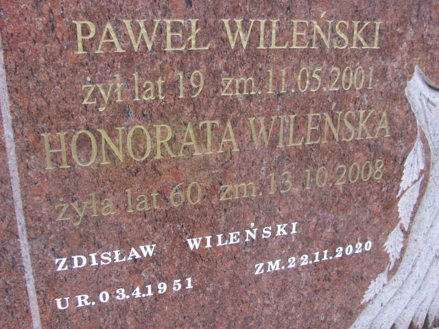 Honorata WILEŃSKA 1948 Ełk - Grobonet - Wyszukiwarka osób pochowanych