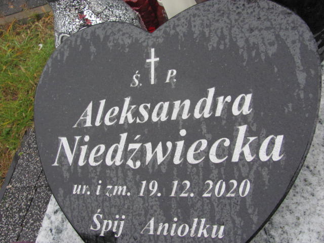 Aleksandra NIEDŹWIECKA 2020 Ełk - Grobonet - Wyszukiwarka osób pochowanych