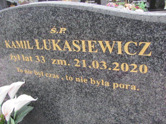 Kamil ŁUKASIEWICZ 1987 Ełk - Grobonet - Wyszukiwarka osób pochowanych
