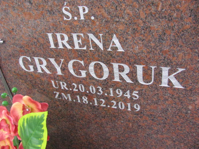 Irena GRYGORUK 1945 Ełk - Grobonet - Wyszukiwarka osób pochowanych