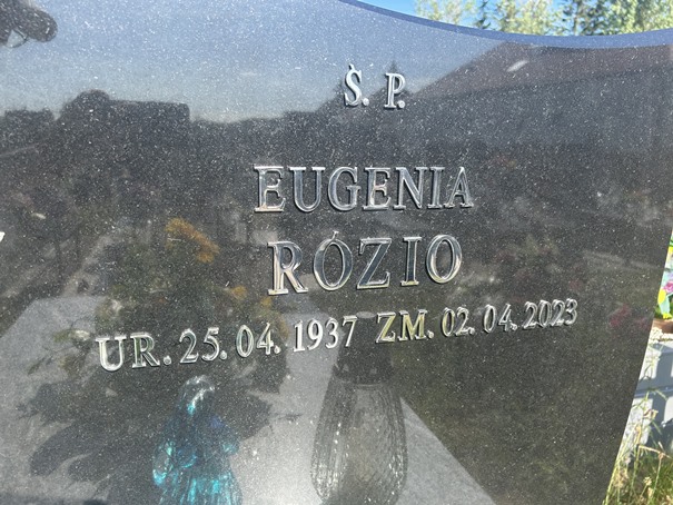 Eugenia Rózio 1937 Ełk - Grobonet - Wyszukiwarka osób pochowanych